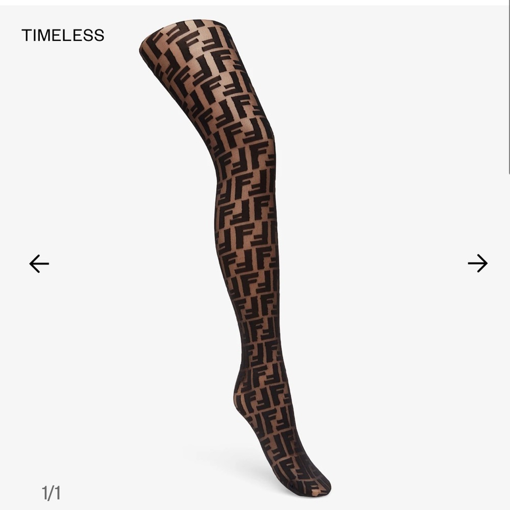Fendi Black Nylon Stockings/Tights
